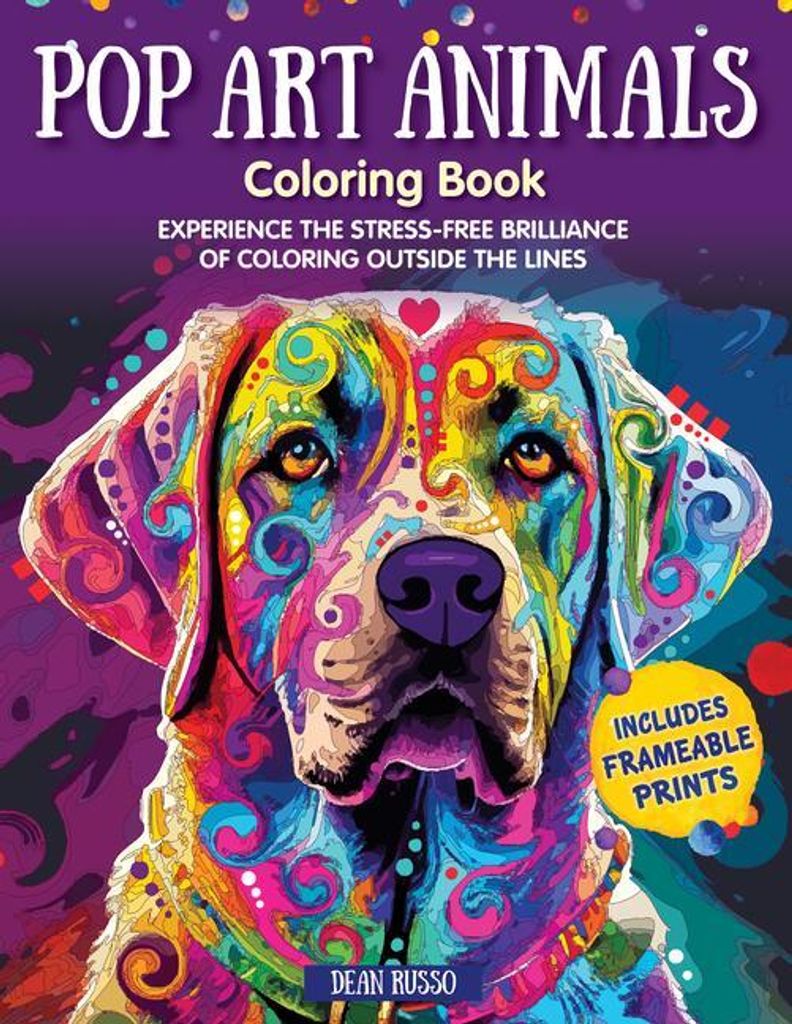 Pop Art Animals Coloring Book – Lingua: Inglese