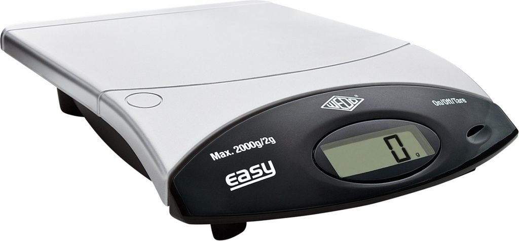 Briefwaage Easy elektronisch 2000g/2g lichtgrau/schwarz Packung mit 6 Stück