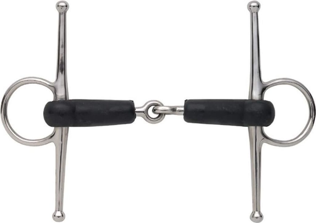 Shires - Schenkeltrense ER912 (5 in) (Schwarz/Silber)