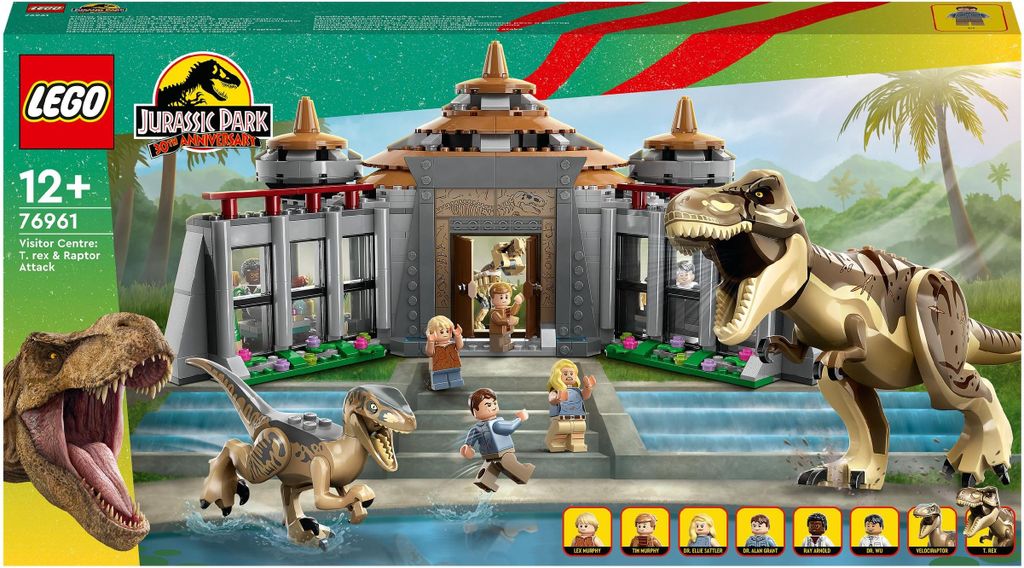 LEGO 76961 Jurassic Park Attaque du T. rex et du raptor au Image du produit 
