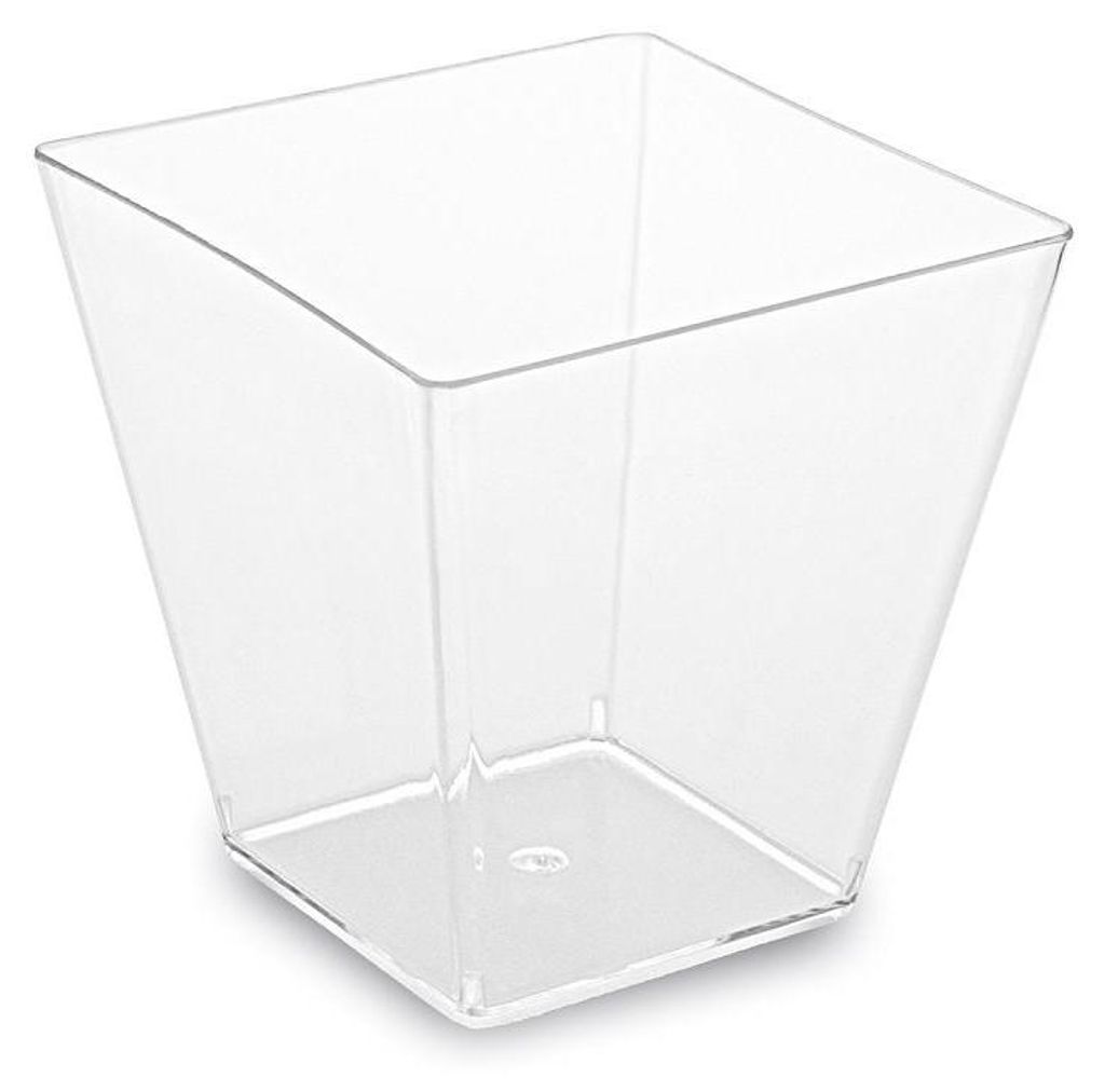 50x Quadratische Dessertbecher 120 ml – Wiederverwendbare Produktbild 