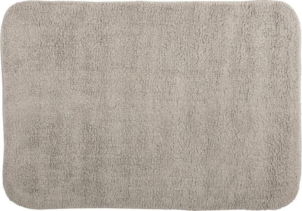 Spirella Badteppich Badematte Duschvorleger CAMPUS 100% Baumwolle Hochflor | flauschig | rutschhemmend | geeignet für Fußbodenheizung | 50x70 cm ...