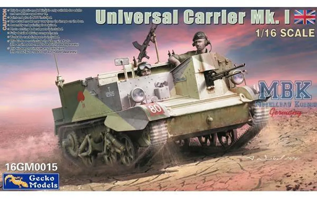Maquette Militaire Universal Carrier Mk.I Échelle 1/16 Gecko Models