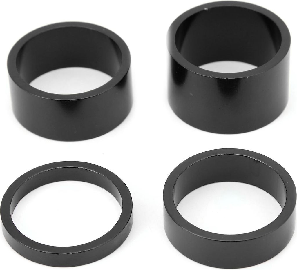 4 Teile/satz Fahrrad Gabel Unterlegscheibe Headset Spacer 5 10 15 20mm Vorbau DichtungSchwarz