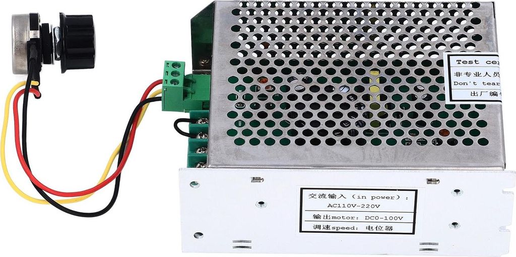 PWM-Gleichstrommotor-Drehzahlregler, AC110–220 V Eingang, DC0–100 V Ausgang, Motordrehzahlregler aus Aluminiumlegierung