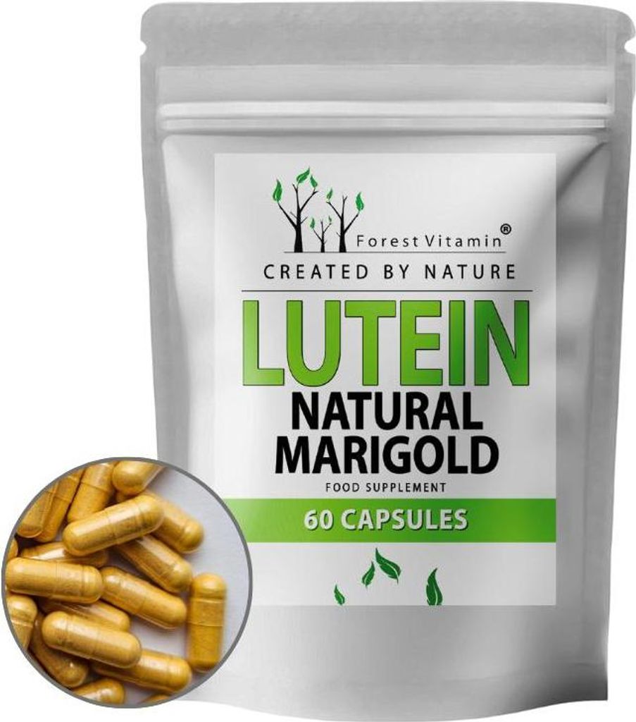 Lutein 20mg - 60 Kapseln - natürlicher Extrakt - hochdosiert - Forest Vitamin