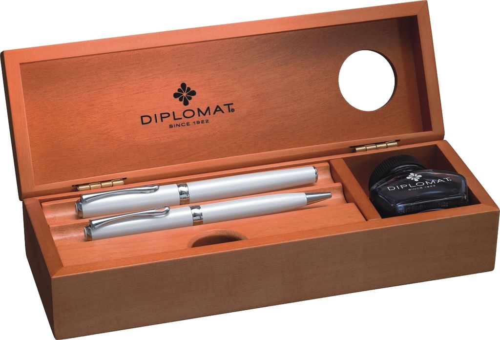 Edelholzkassette Kirsche mit Tintenglas