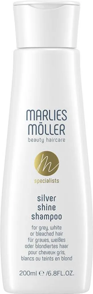 Shampooing Argent Marlies Möller 200ml pour Cheveux Gris et Blancs Lumineux