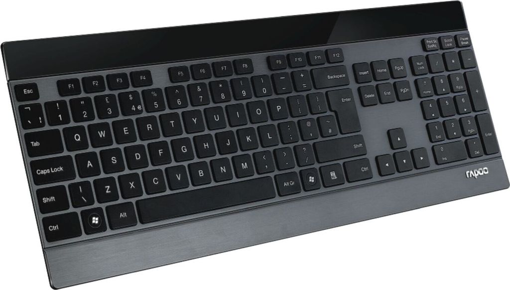 Rapoo E9270P Schwarz Kabellose Metall-Tastatur Produktbild 