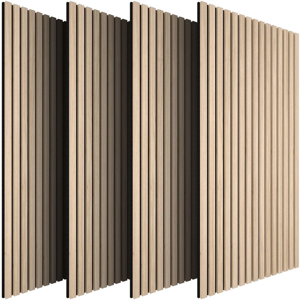 tectake Akustické panely, sada 4 ks, dřevěný vzhled, Obrázek produktu 