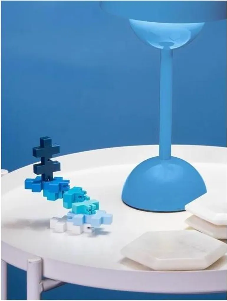 Plus-Plus Hexel Flex bleu jeu de construction 2D et 3D modulable - 5