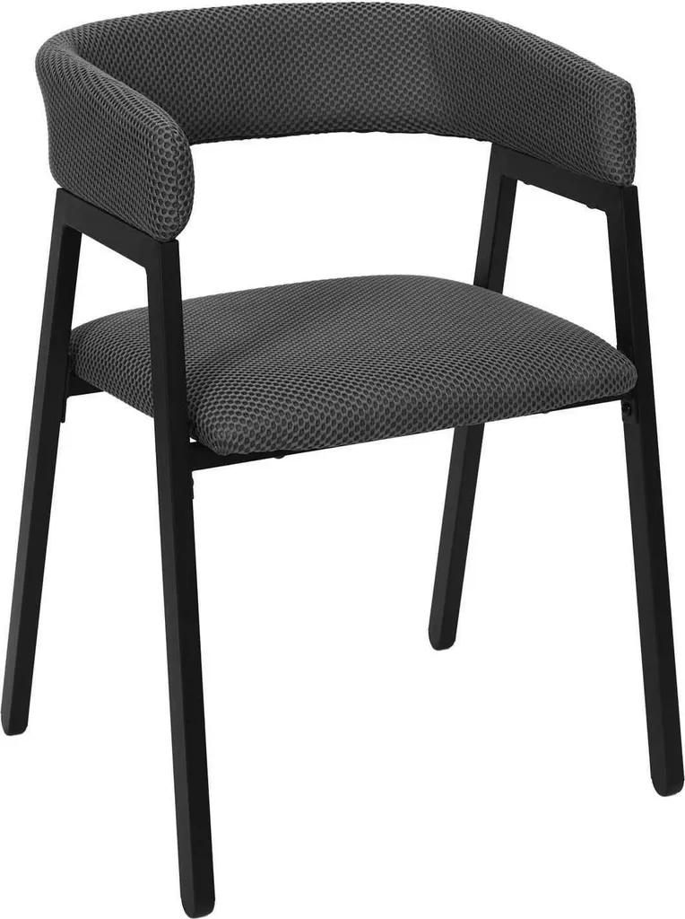 Sedia da Pranzo HowHomely Nera: Eleganza Imbottita 74x50x50 cm