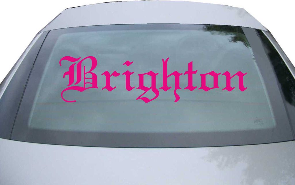 Indigos UG - Aufkleber Heckscheibe & Motorklappe DE6605 - pink - 600x150 mm - Brighton - Auto Scheiben Fenster Heckklappe Tuning Racing JDM - Die cut
