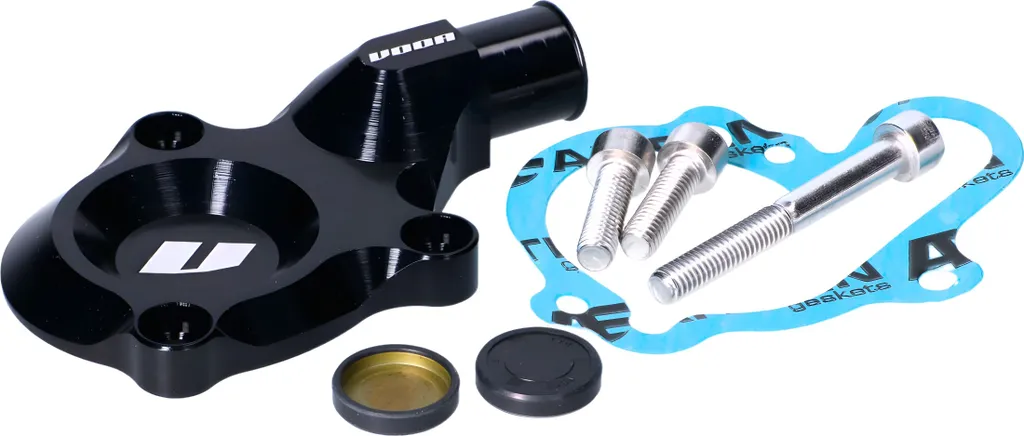 Couvercle pompe à eau VOCA CNC noir Minarelli AM6 Keeway CPI et Generic