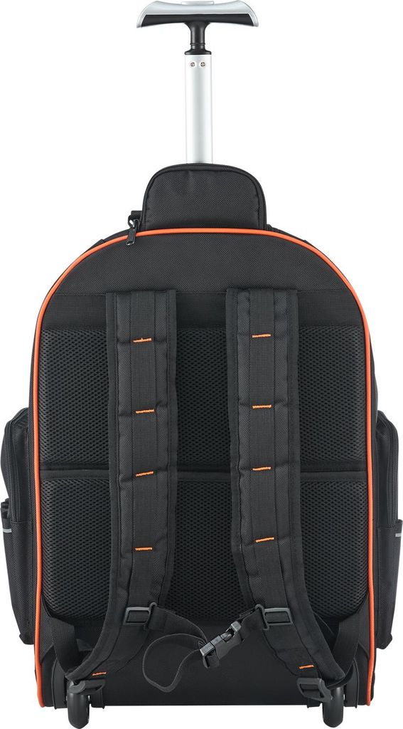 SucceBuy Werkzeugrucksack mit Rollen, 72 Taschen und robusten Rädern