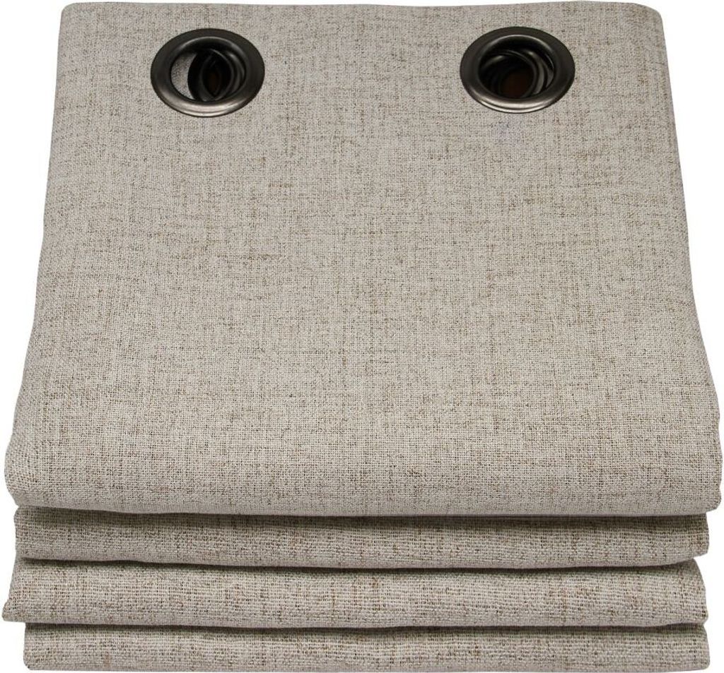 MOONDREAM ThermActiv Thermovorhang 2in1 | Isolierung Kälte+Hitze | 100% Verdunkelung | Patentierte Technologie | Ösen | Beige MC632 | 130B x 26...