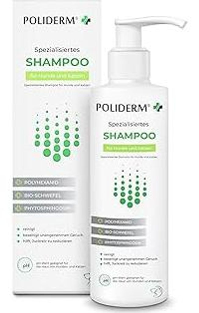 Hundeshampoo sensitiv gegen Juckreiz & Schuppen – Spezialshampoo medizinisches Shampoo für Hunde & Katzen – mit Polyhexanidin, Bioschwefel, Ph...