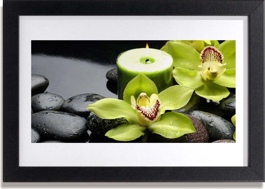 Bild 30x20 MDF-Rahmen Wandkunst Orchidee Blumen