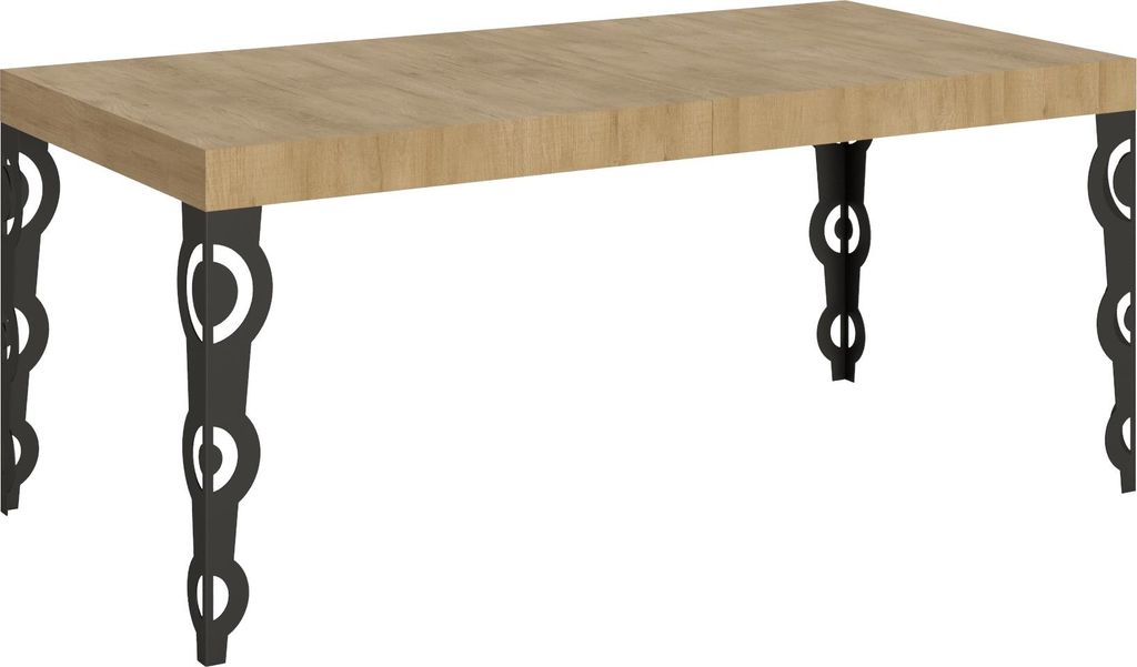 Ausziehbarer Tisch 90x180/284 cm Gestell Karamay Eiche Produktbild 