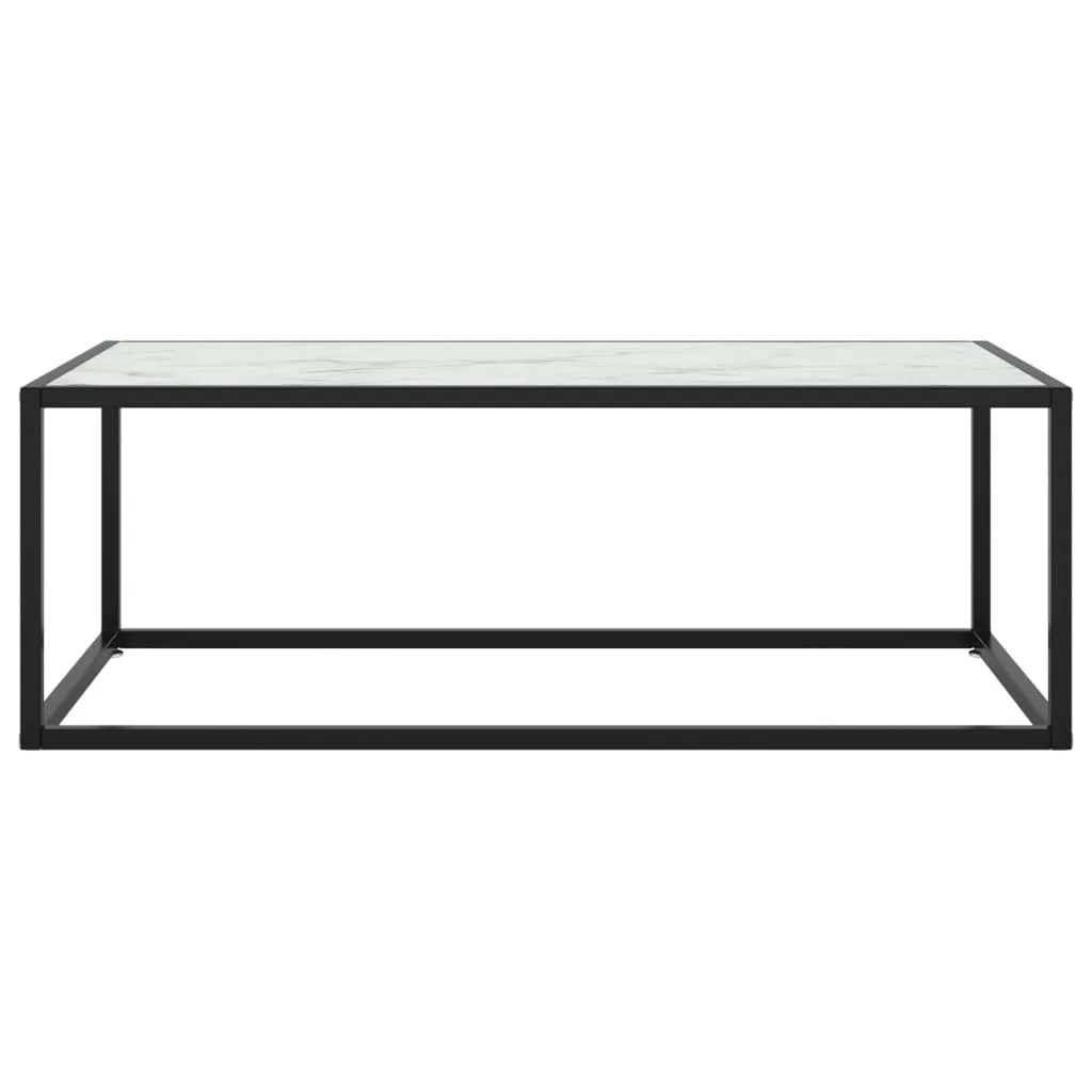 SYFAX Black & Marble Coffee Table - Tavolino Design Industriale 100cm