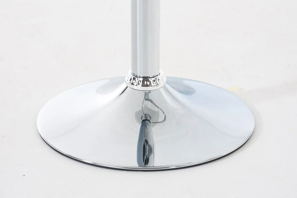 Tabouret de bar CLP Hover en plastique blanc et métal chromé robuste - 9