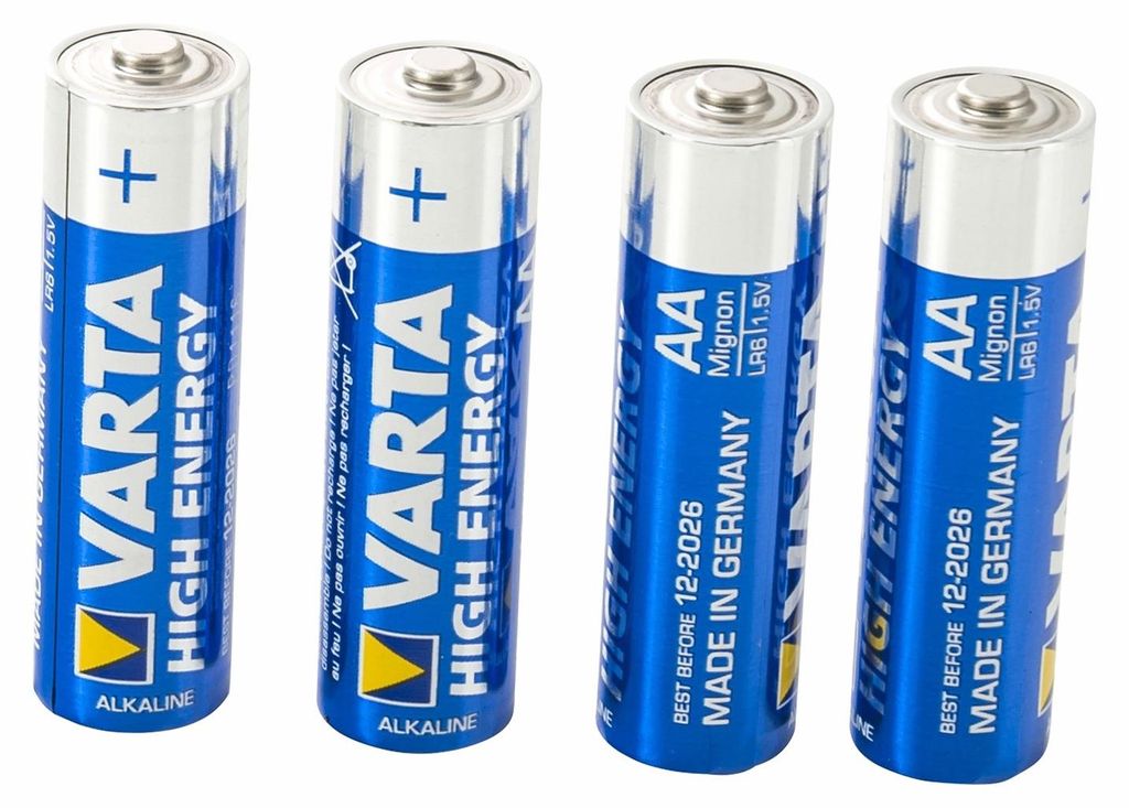 Lot de 4 piles Alcalines AA / LR6 Varta High Energy Image du produit 