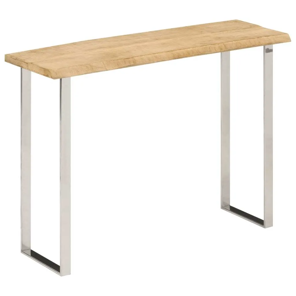 Petite table console bois massif manguier 105 cm pour espace étroit