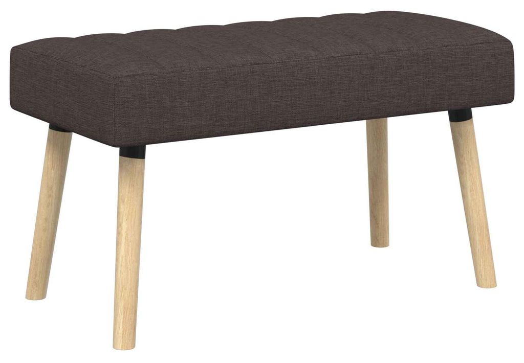 vidaXL Kanalgepolsterte Bank Dunkelbraun 80 x 40 x 46 cm Stoff
