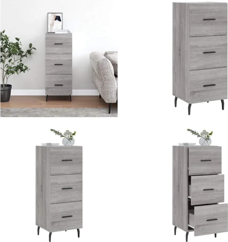 Must-Have Arredo: Credenza Slim Grigio Sonoma 90cm | vidaXL