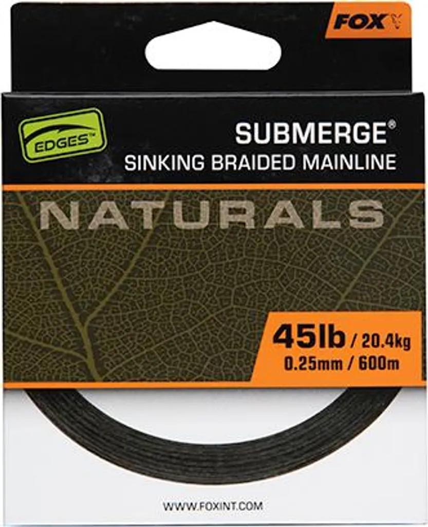 Tresse de Pêche Coulante Fox Naturals Submerge 45lb - 0.25mm 600m