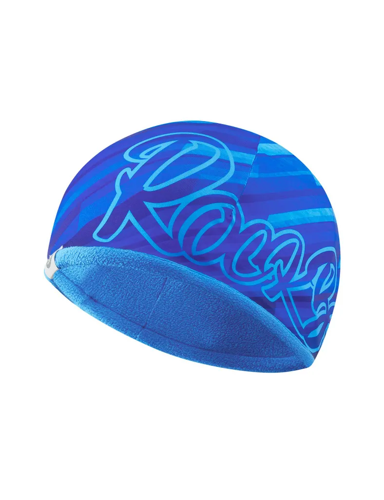 ROCKBROS cappello invernale in pile scalda orecchie termico sotto il cappello caldo elastico antivento sportivo per la corsa blu