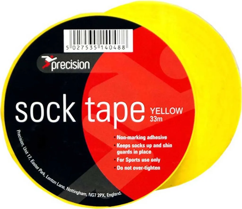 Ruban Adhésif Sport Jaune 19mm x 33m - Adhésif Chaussette Precision X10