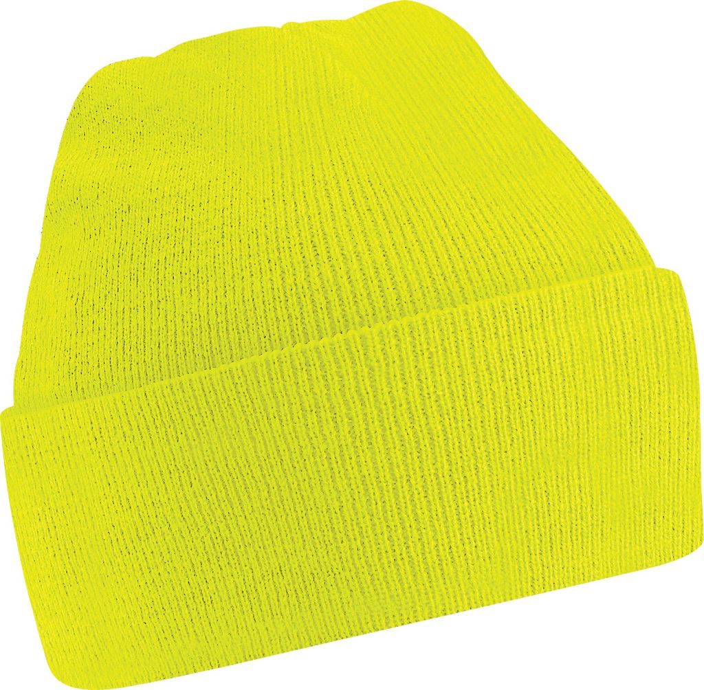 Beechfield Uni Strickmütze / Mütze, besonders weich RW210 (Einheitsgröße) (Neongelb)