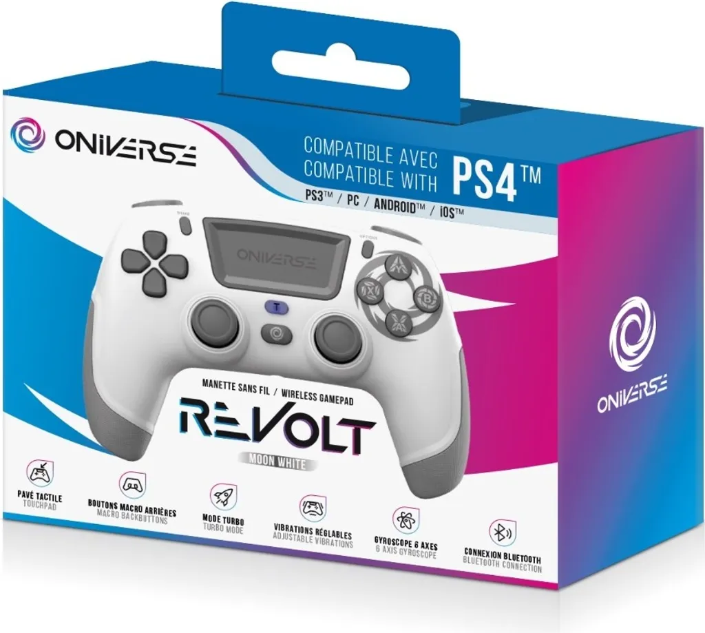 Contrôleur de jeu Bluetooth Oniverse Revolt multiplateforme PS4 et PC - 2
