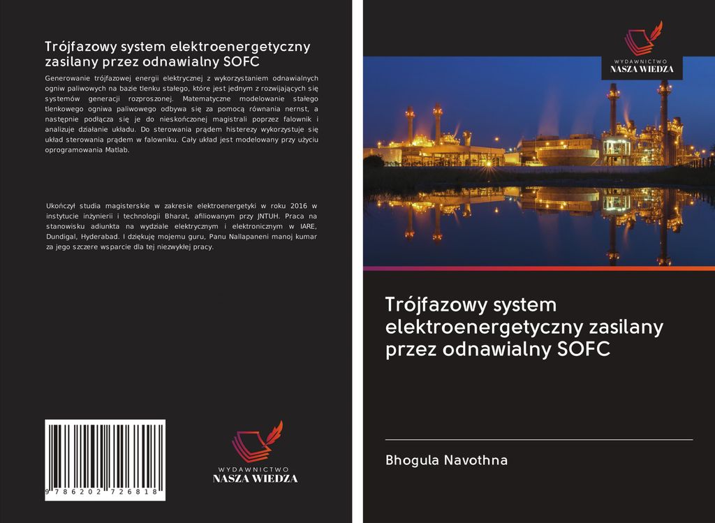 Trójfazowy system elektroenergetyczny zasilany przez odnawialny SOFC