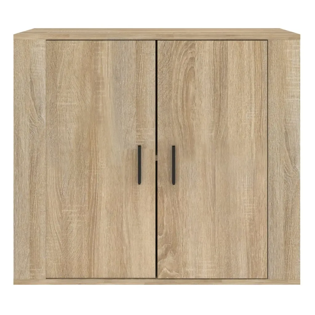 Credenza in Legno Rovere Sonoma 80 cm | Mobiletto Rustico Chic - 1
