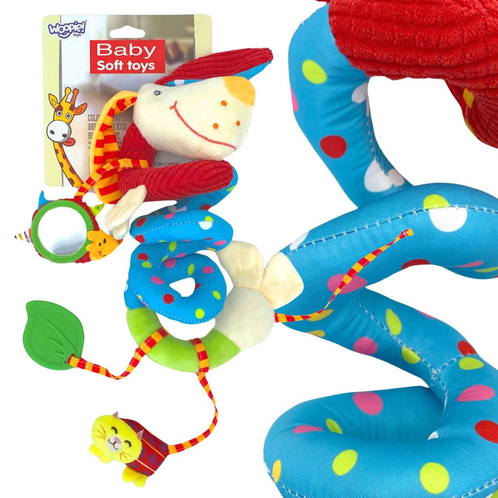Woopie Baby Soft Spiral Anhänger für Kinderwagen, Kinderbett, Hund, pädagogisch