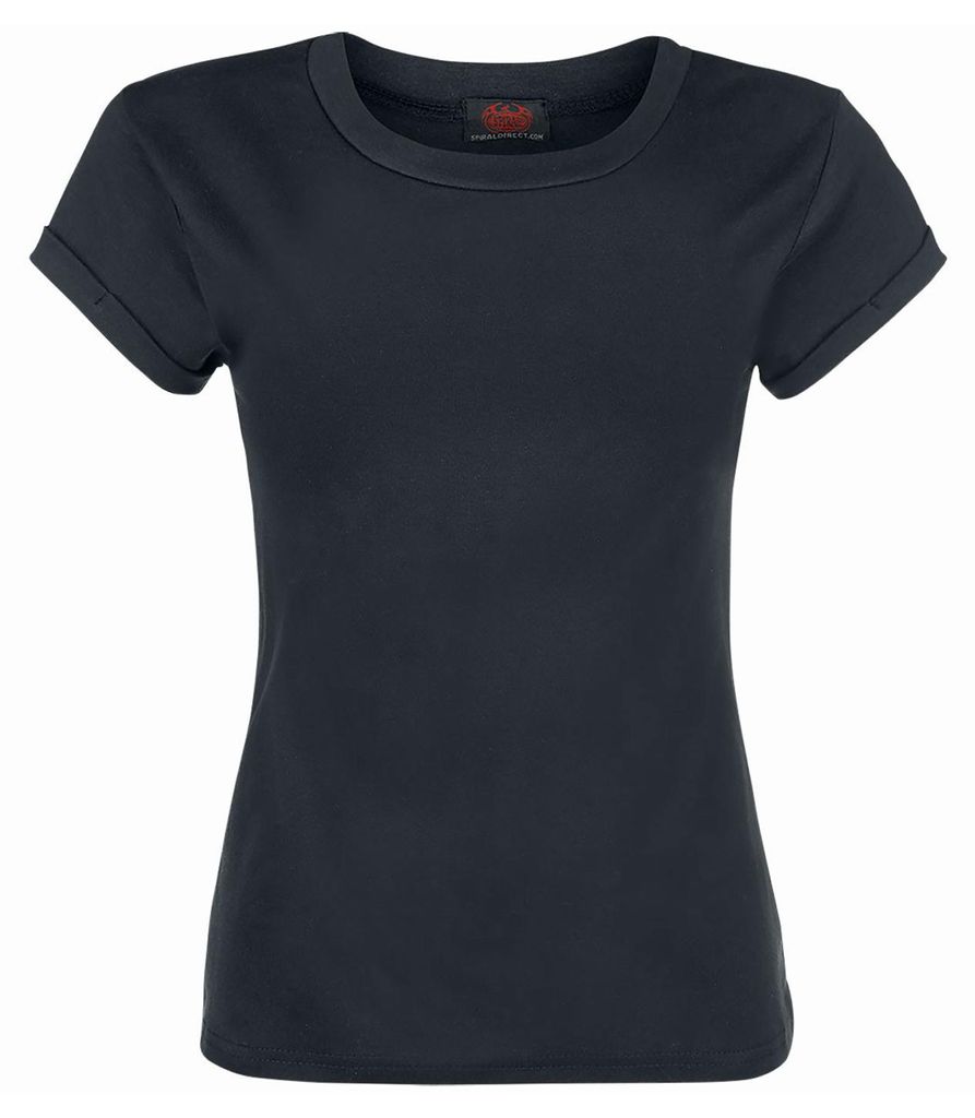 Spiral Direct - T-Shirt für Mädchen, U-Boot-Ausschnitt RO16181 (XL) (Schwarz)