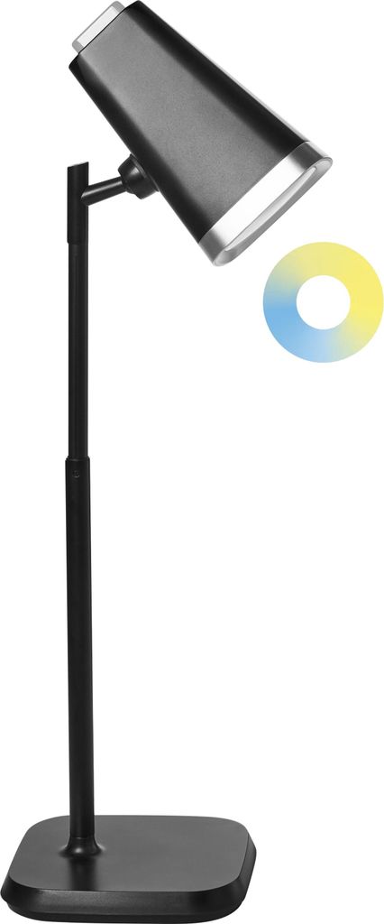 BELIANI LED-Schreibtischlampe und Wandlampe 2-in-1 Schwarz Dimmbar Verstellbar 3 Farbtemperaturmodi Modern Büro Homeoffice Arbeitsleuchte