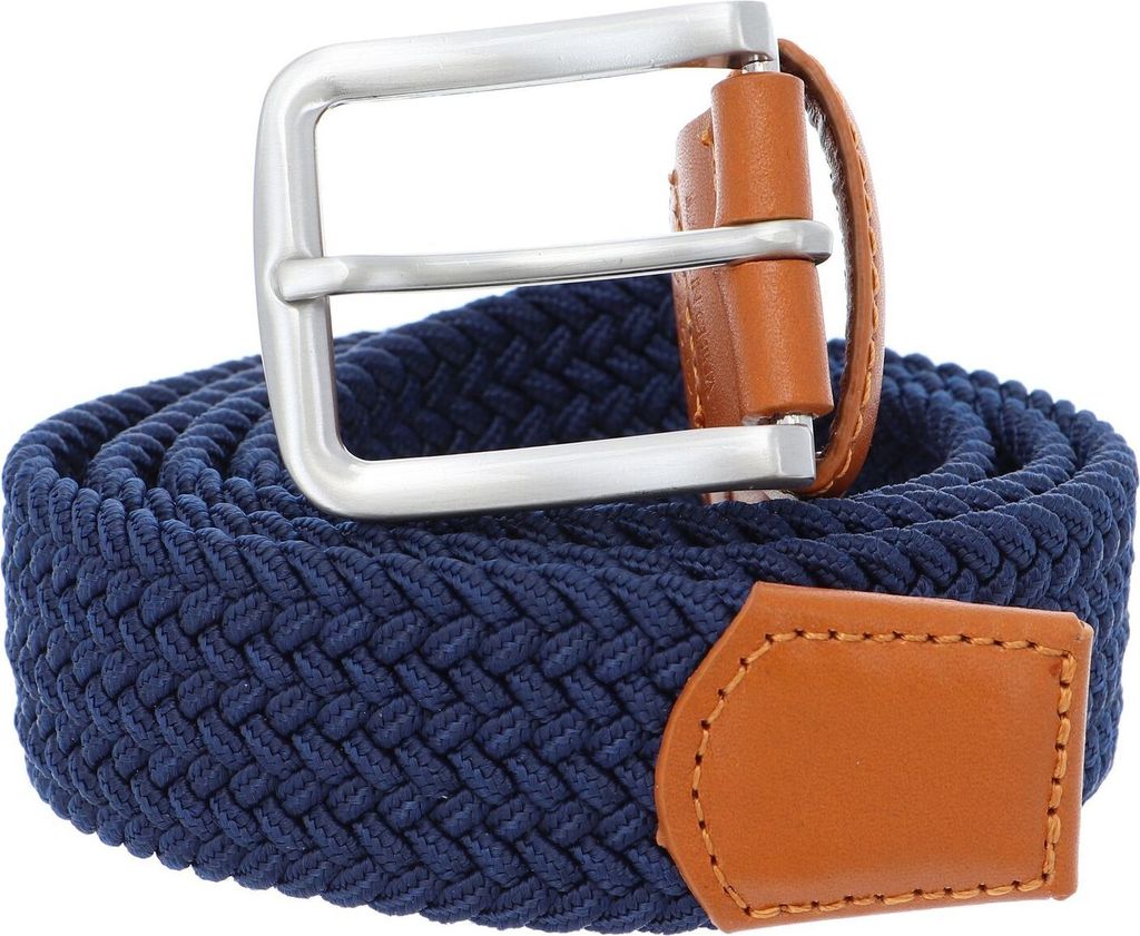 Vanzetti Gürtel A Day at the Seaside 35mm Stretch-Strapbelt W85 Nightblue blau