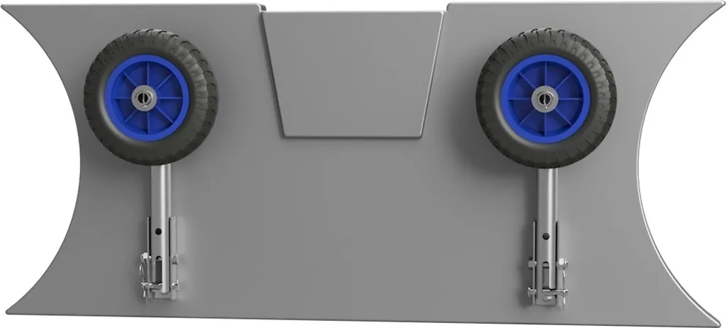 Roues de halage escamotables en inox SUPROD LD160, pneus increvables