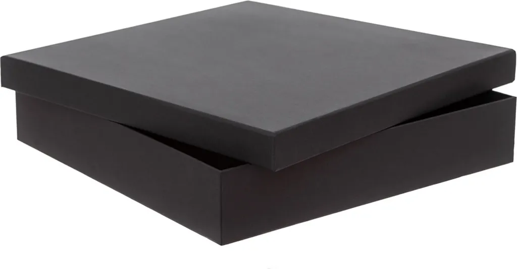 Scatola Nera 33,5x33,5x6,5 cm in Cartone Robusto | Uso Professionale - 1