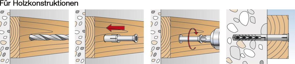 Fischer SXR Rahmendübel Fassadendübel ø 8x120 mm Dübel Nylon grau ohne Schrauben