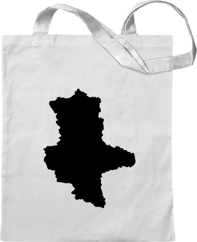 Kiwistar - Baumwolltasche - weiss - Sachsen - Anhalt Deutschland - Tragetasche Stoffbeutel Umhängetasche Langer Henkel