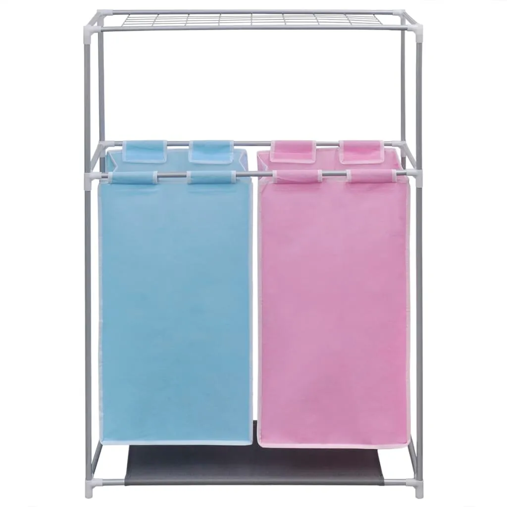 Panier à linge à 2 compartiments avec séchoir intégré - Modèle XL Noir - 3