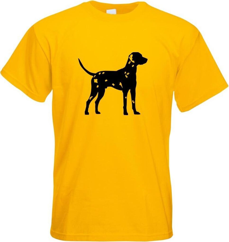 Kiwistar - T-Shirt - gelb - Dalmatiner Dalmatinac Hund Herren Funshirt Bedruckt Design Sprüche Spruch Motive - mit Motiv Bedruckt - Funshirt Desig...