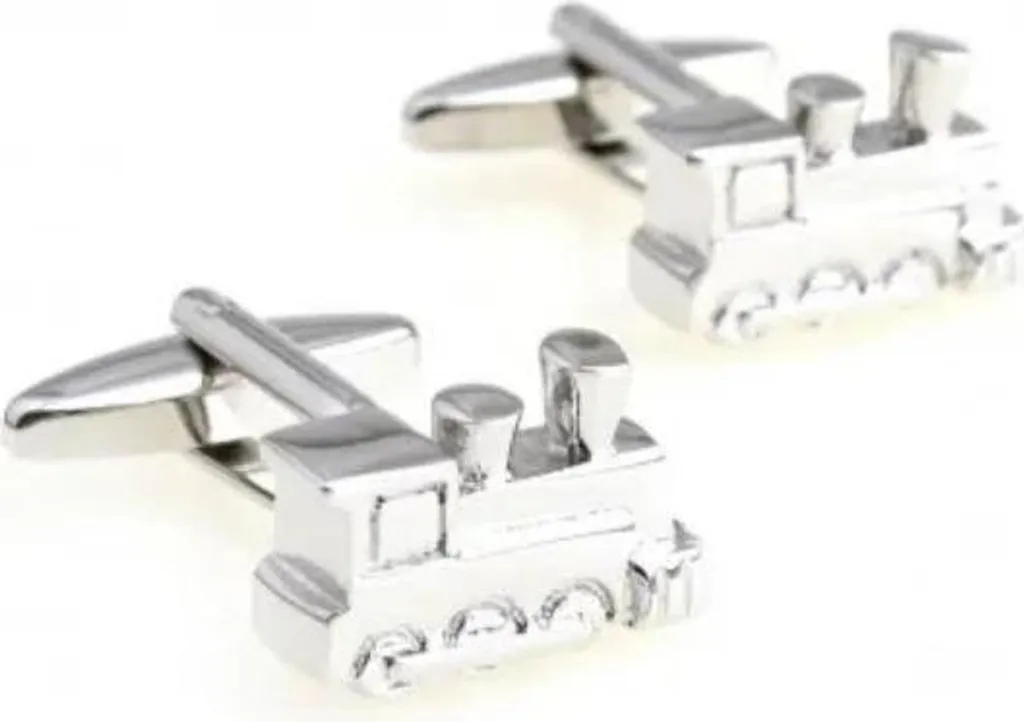 Boutons de manchette forme locomotive à vapeur, accessoire de luxe