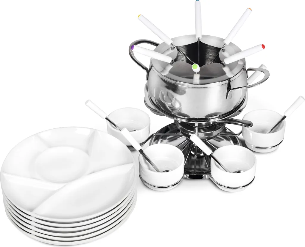 Set à fondue de fête 28 pièces idéal pour vos soirées entre amis et famille