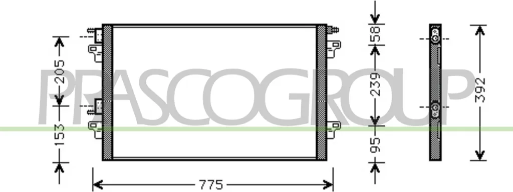 Réparer clim Laguna II : Condenseur PRASCO RN085C001 anti-fuite 8200332852