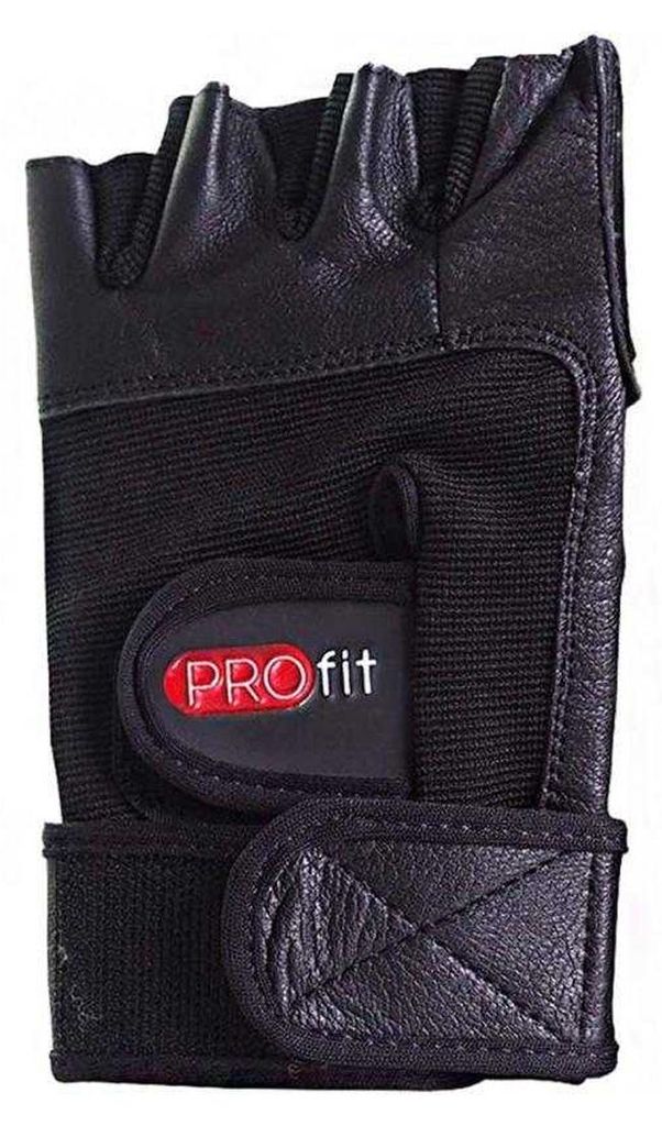 ProFit - Fingerlose Handschuhe für Herren/Damen Unisex, Bodybuilding PP10496 (L) (Schwarz)